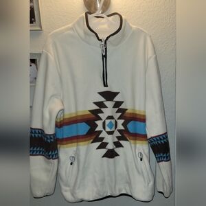 Pacsun Aztec Men's Half Zip Pullover‎ Sweater Sz Large